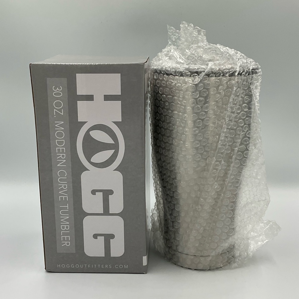 HOGG 30oz Stainless Steel Modern Curve Tumbler with Lid and Straw - Silver